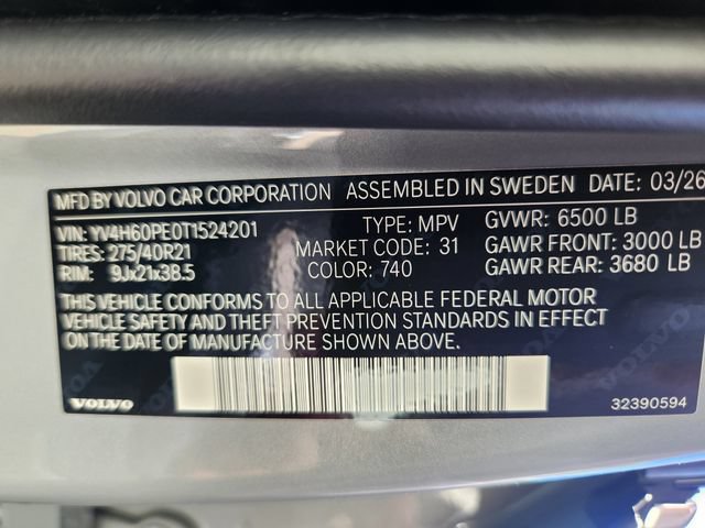 New 2026 Volvo XC90 T8 Plus w/ Protection Package AWD/4WD image 25