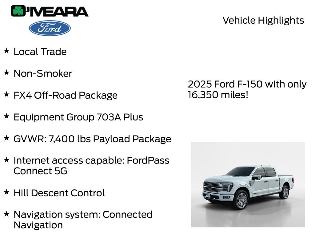 Used 2025 Ford F150 Platinum w/ Equipment Group 703A Plus AWD/4WD image 8