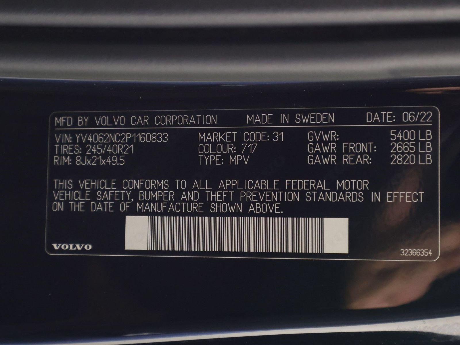 Certified 2023 Volvo V90 B6 Cross Country Ultimate w/ Climate Package AWD/4WD image 16