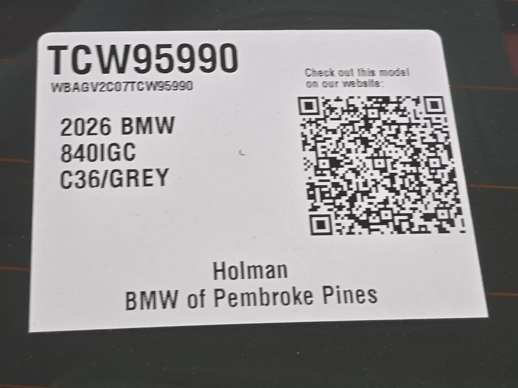 New 2026 BMW 840i w/ M Sport Professional Package RWD image 21