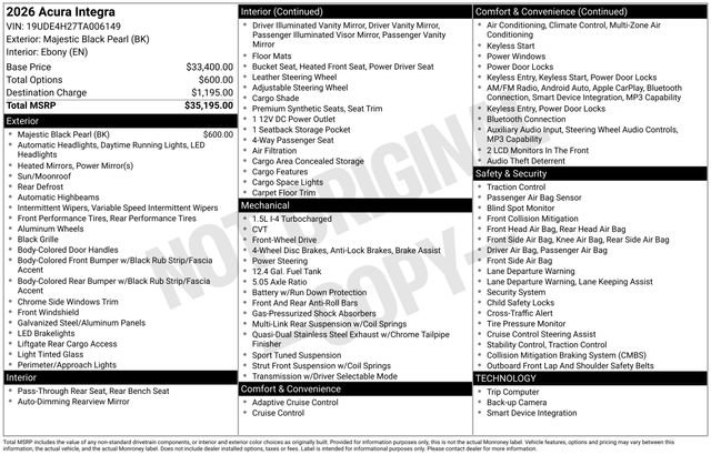 New 2026 Acura Integra image 17