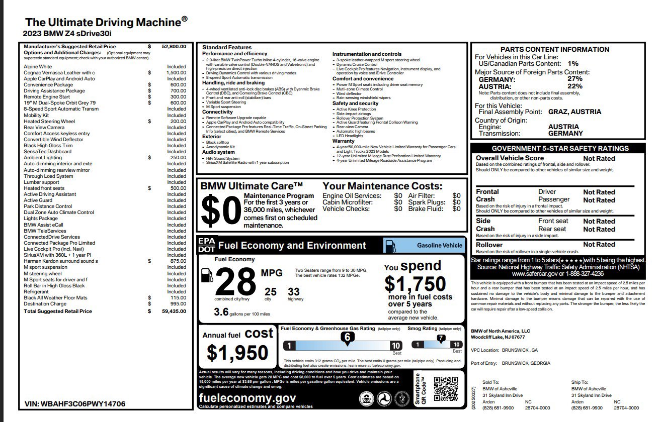Used 2023 BMW Z4 sDrive30i w/ Driving Assistance Package image 9