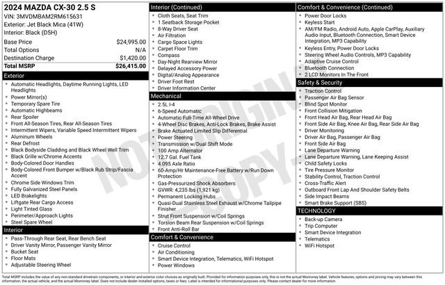 Used 2024 MAZDA CX-30 AWD 2.5 S image 31