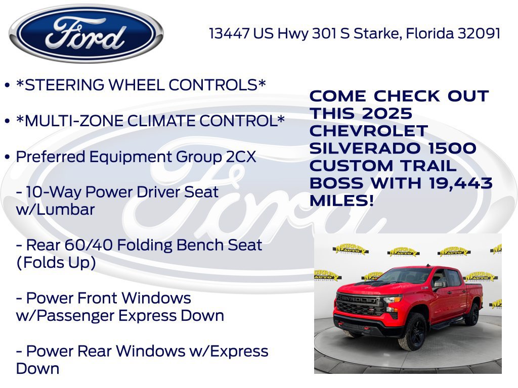 Used 2025 Chevrolet Silverado 1500 Custom Trail Boss AWD/4WD image 15