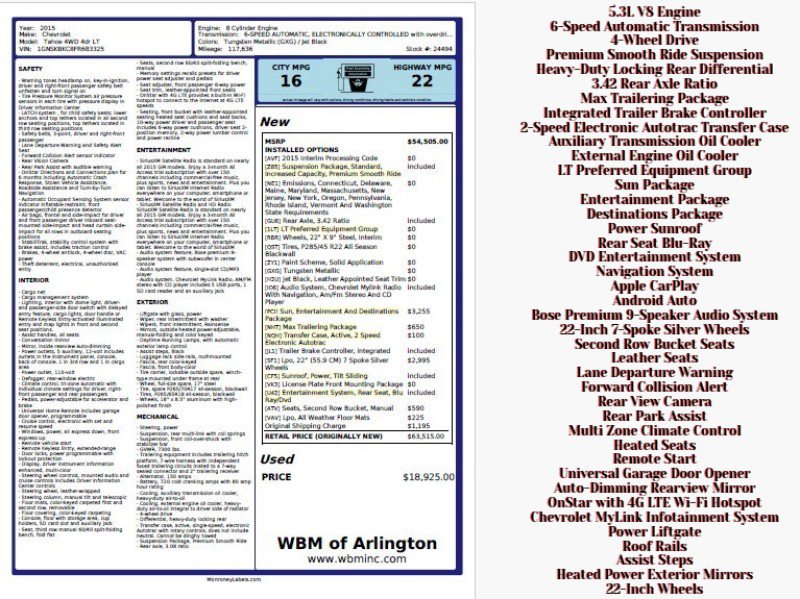 Used 2015 Chevrolet Tahoe LT image 2