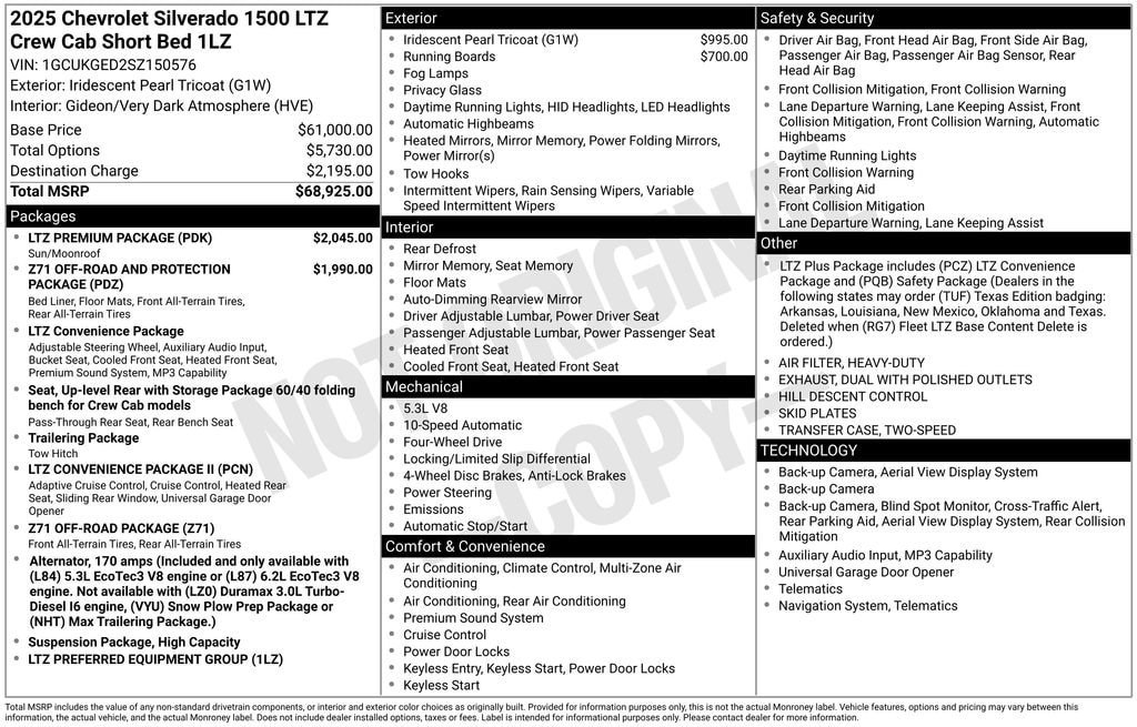 Used 2025 Chevrolet Silverado 1500 LTZ w/ LTZ Premium Package AWD/4WD image 36
