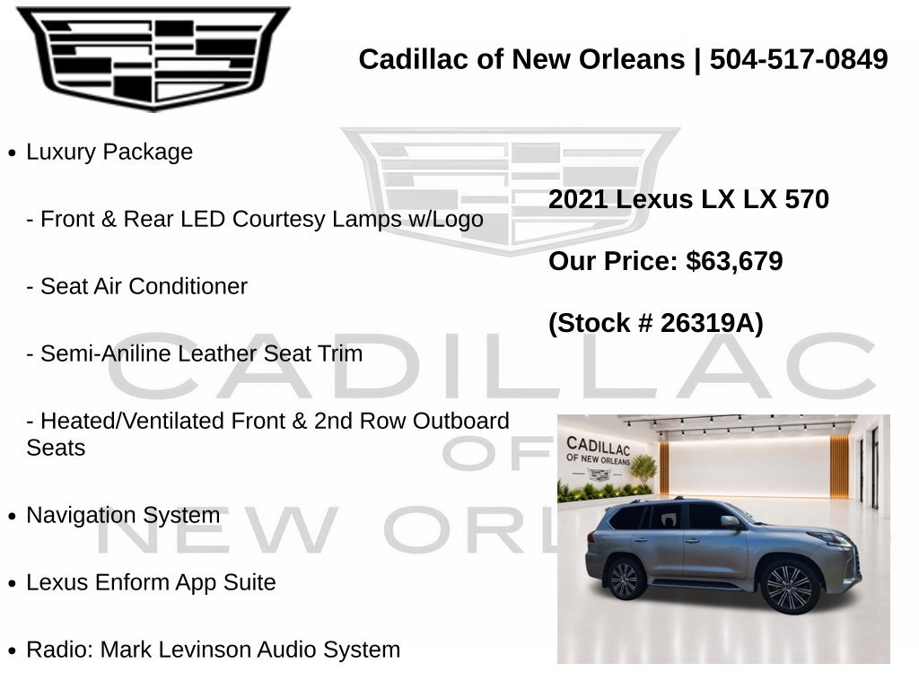 Used 2021 Lexus LX 570 4WD w/ Luxury Package image 7