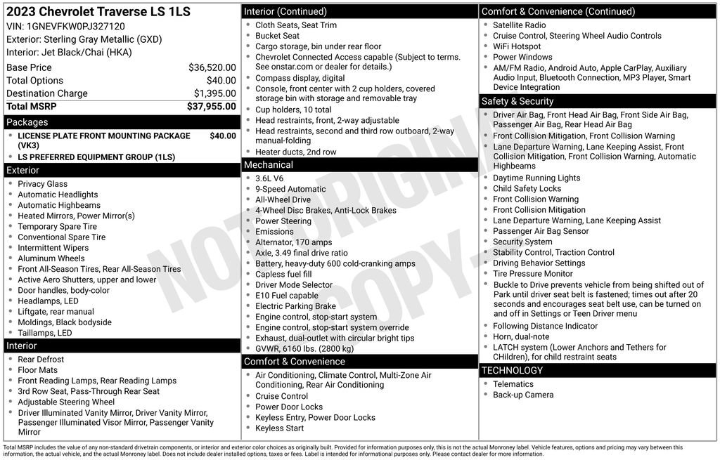 Used 2023 Chevrolet Traverse LS image 35