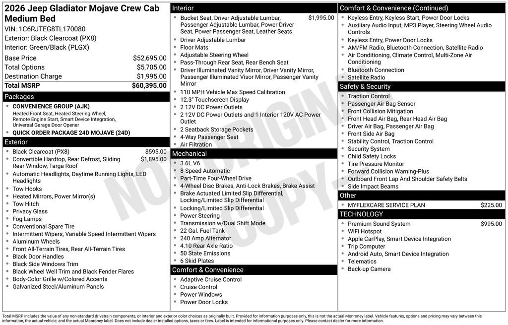 New 2026 Jeep Gladiator Mojave AWD/4WD image 5