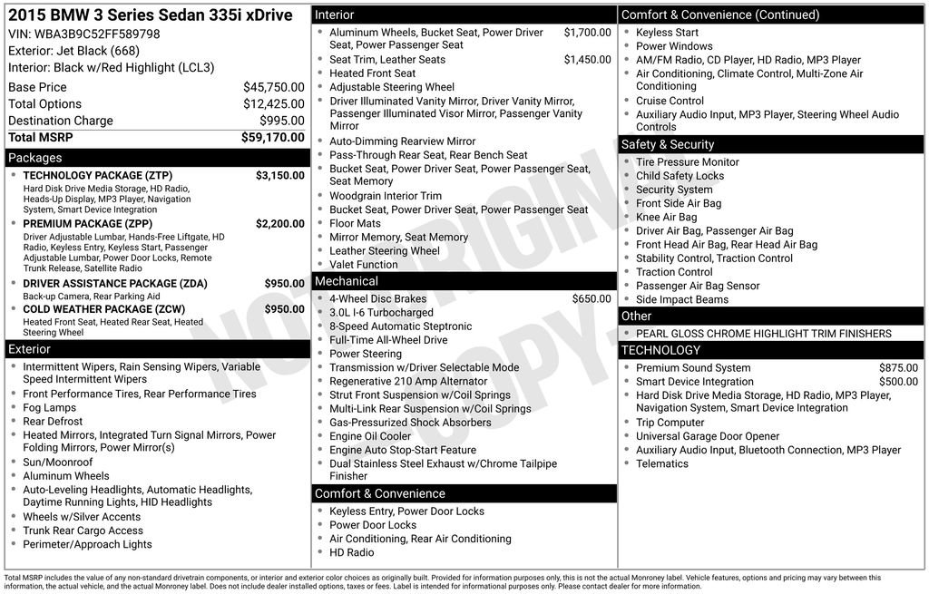 Used 2015 BMW 335i xDrive Sedan image 11