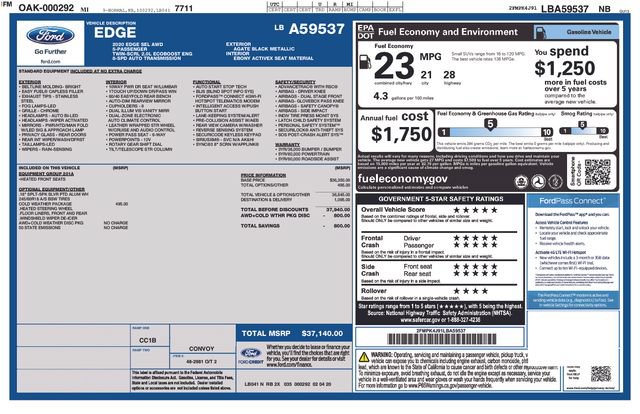 Used 2020 Ford Edge SEL w/ Cold Weather Package AWD/4WD image 41