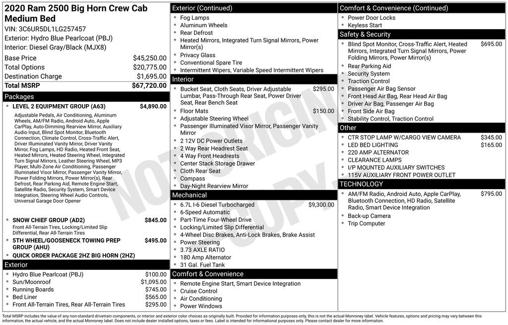 Used 2020 RAM 2500 Big Horn w/ Level 2 Equipment Group image 2