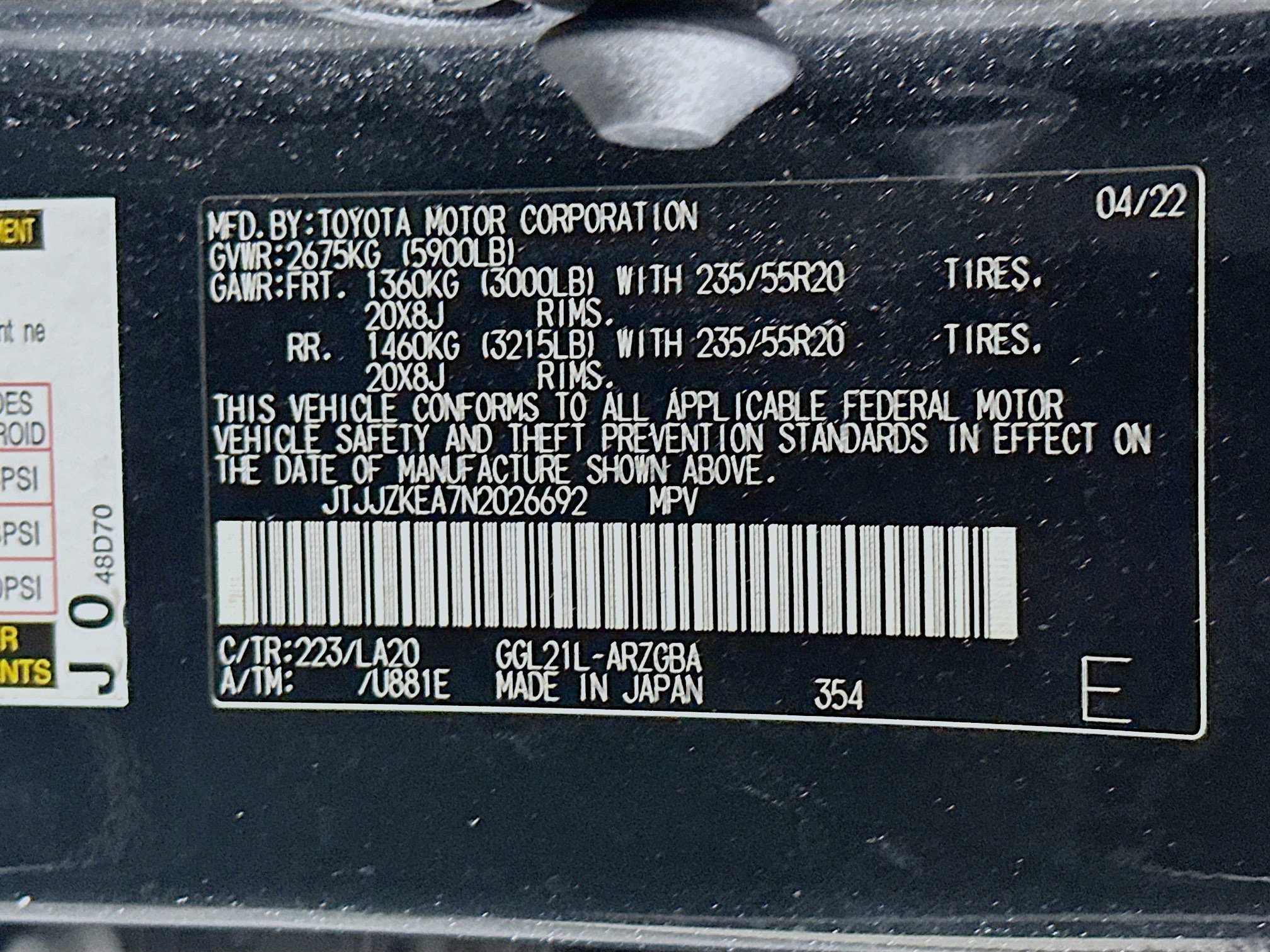 Used 2022 Lexus RX 350L Luxury image 12