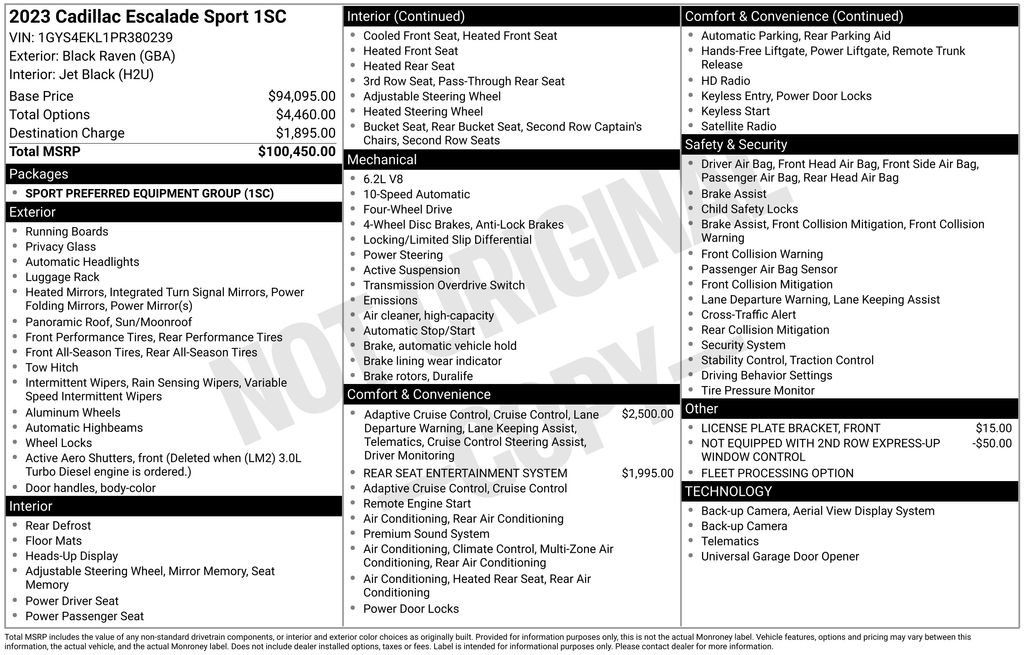 Certified 2023 Cadillac Escalade Sport AWD/4WD image 3