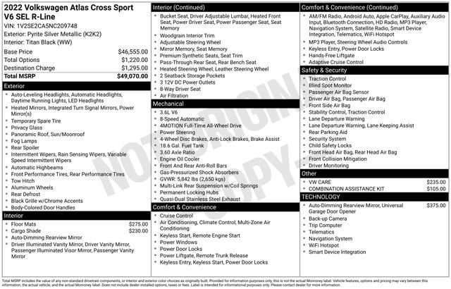 Used 2022 Volkswagen Atlas Cross Sport SEL R-Line image 38