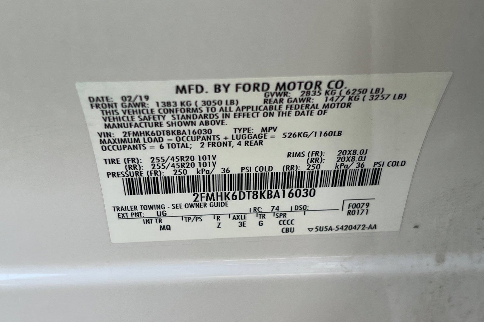 Used 2019 Ford Flex Limited w/ Equipment Group 303A AWD/4WD image 34
