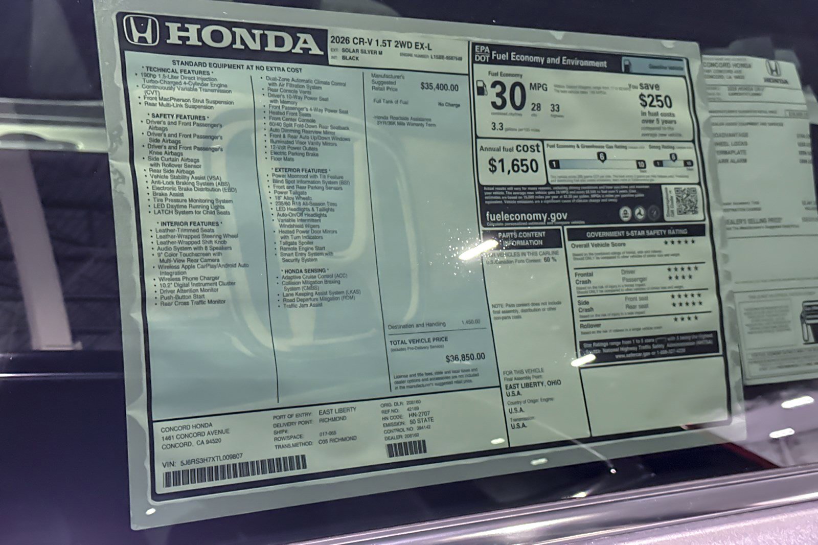 New 2026 Honda CR-V EX-L image 33