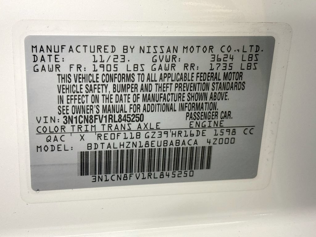 Used 2024 Nissan Versa SR w/ Trunk Package FWD image 31