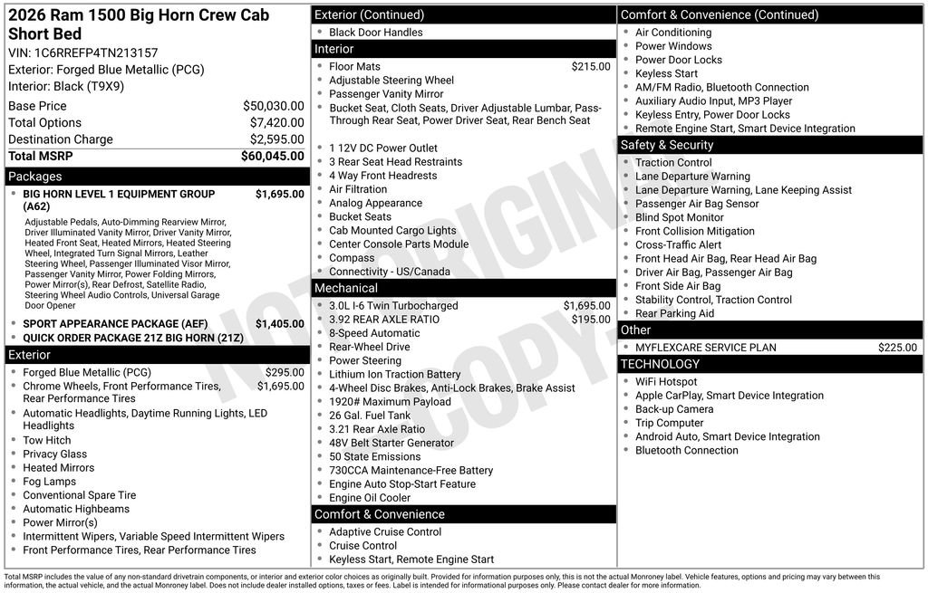 Certified 2026 RAM 1500 Big Horn RWD image 8