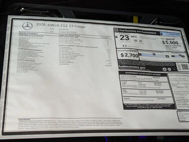New 2026 Mercedes-Benz CLE 53 AMG 4MATIC Coupe image 19