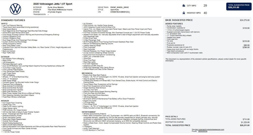 Used 2025 Volkswagen Jetta Sport image 22