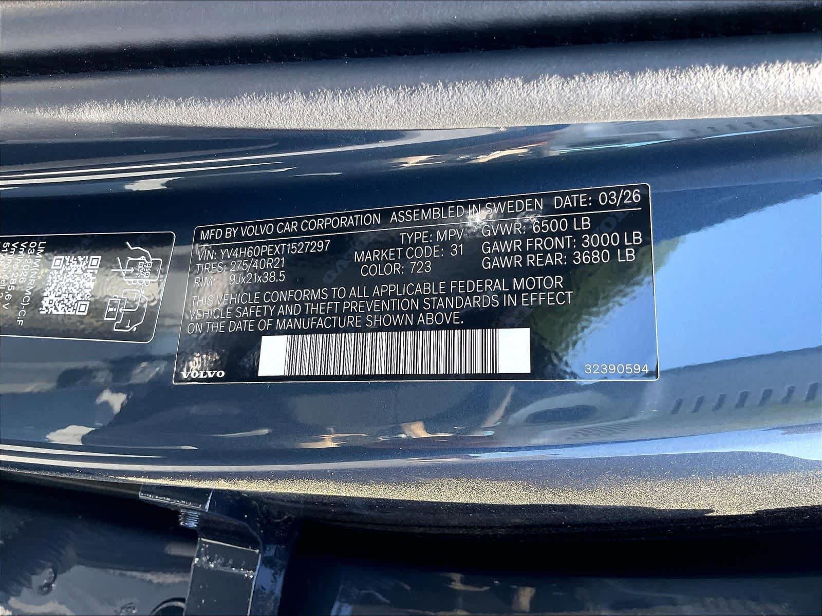New 2026 Volvo XC90 T8 Plus w/ Protection Package AWD/4WD image 36