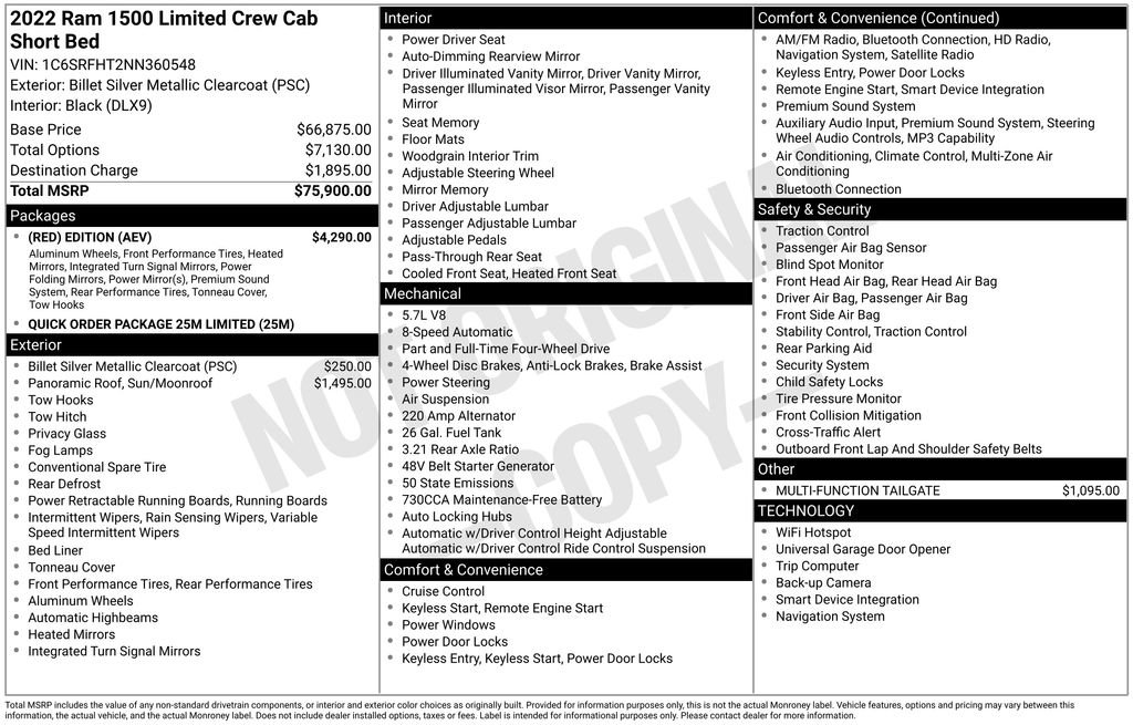 Used 2022 RAM 1500 Limited w/ (RED) Edition image 10