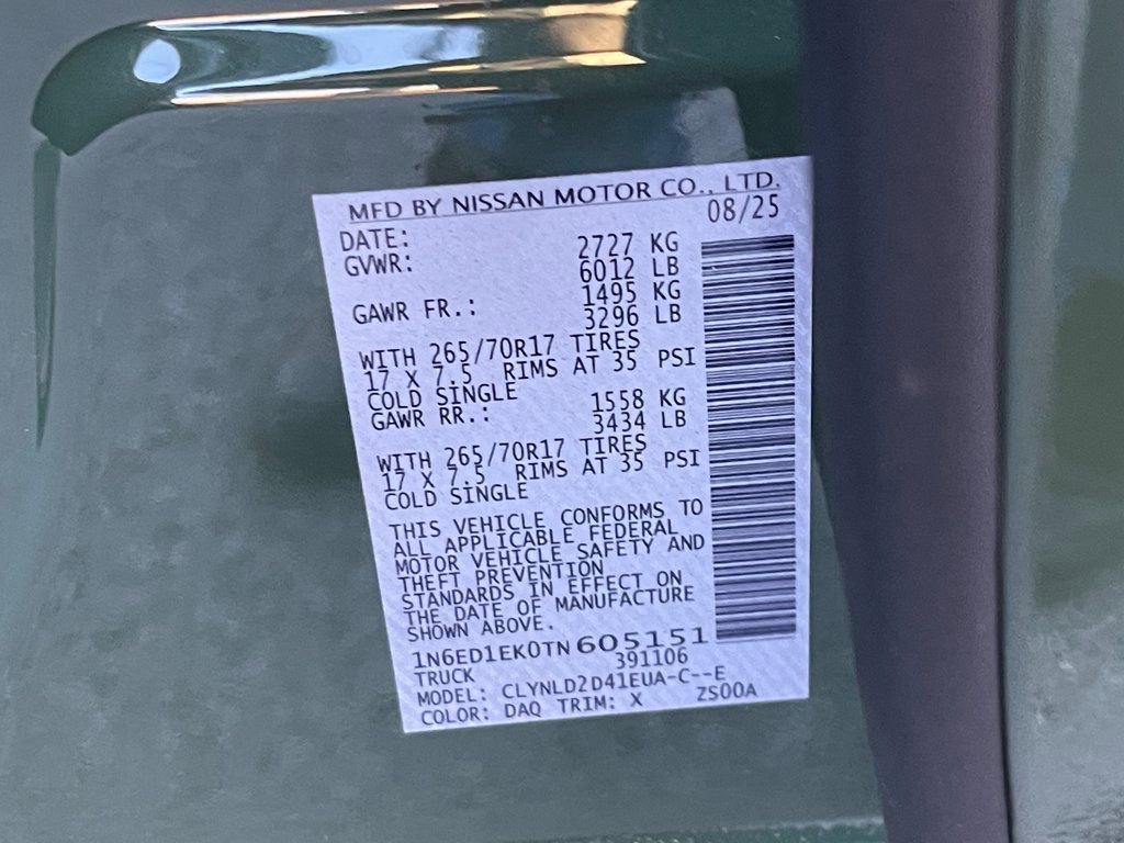 New 2026 Nissan Frontier PRO-4X w/ Pro-4x Convenience Package image 32