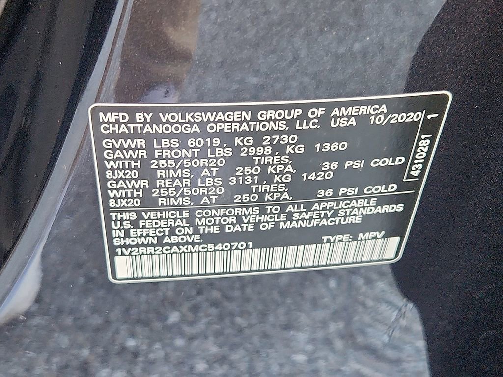 Used 2021 Volkswagen Atlas SE w/ Panoramic Sunroof Package image 15