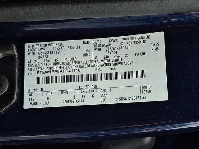 Used 2019 Ford F150 XLT w/ Equipment Group 302A Luxury AWD/4WD image 26