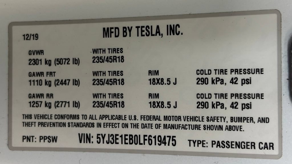 Used 2020 Tesla Model 3 Long Range AWD/4WD image 40