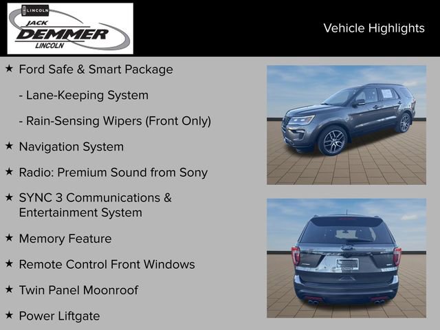 Used 2019 Ford Explorer Sport w/ Equipment Group 401A image 25