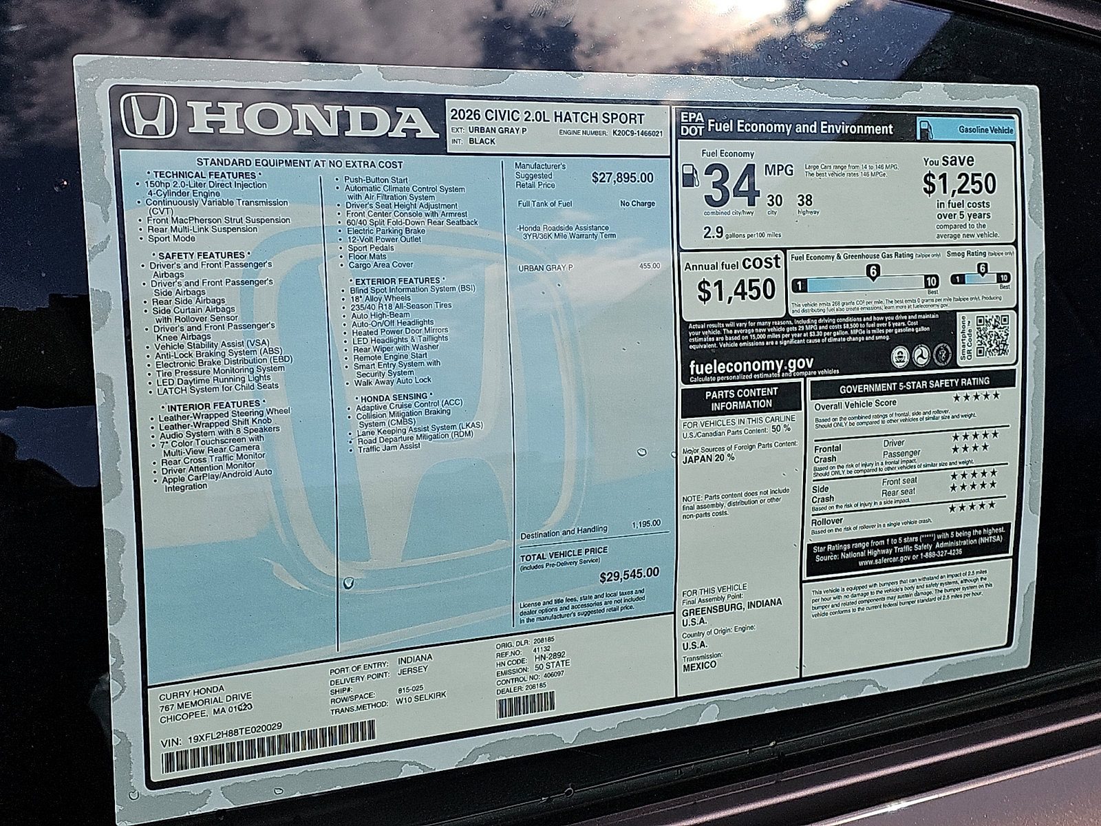 New 2026 Honda Civic Sport image 11