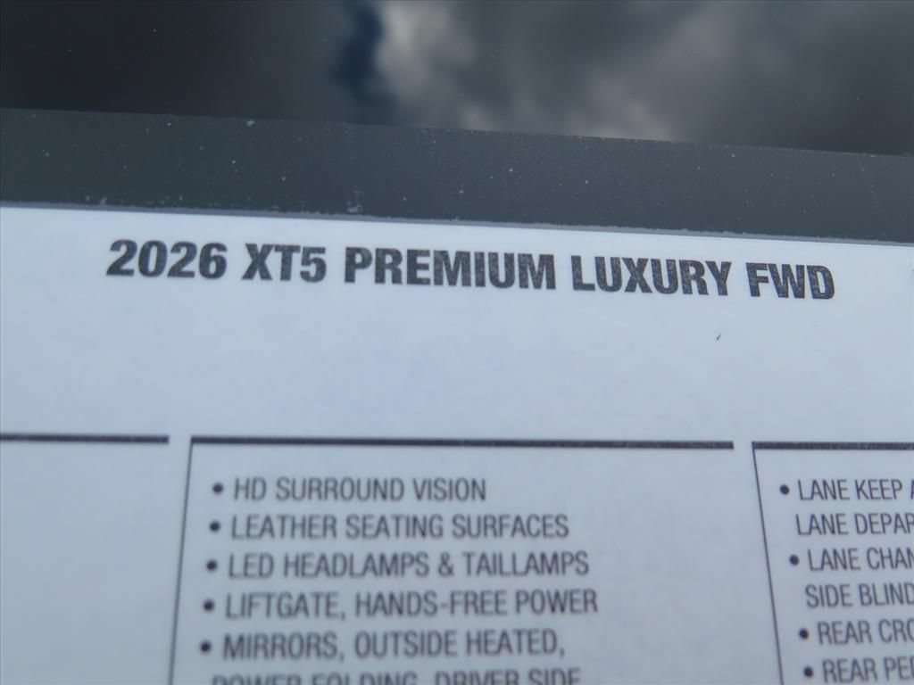 New 2026 Cadillac XT5 Premium Luxury w/ Driver Assist Package FWD image 9