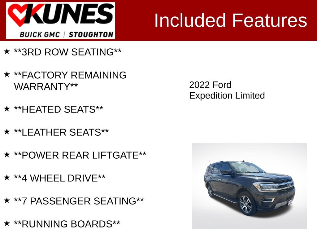 Used 2022 Ford Expedition Limited AWD/4WD image 3