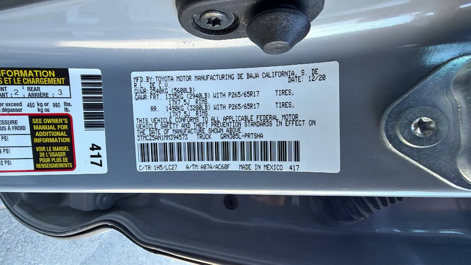 Used 2021 Toyota Tacoma TRD Sport w/ TRD Premium Sport Package image 30