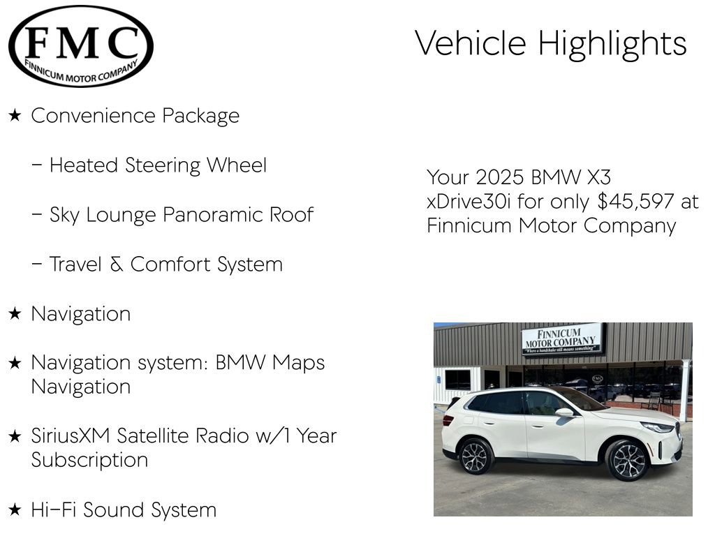 Used 2025 BMW X3 xDrive30i w/ Convenience Package image 10