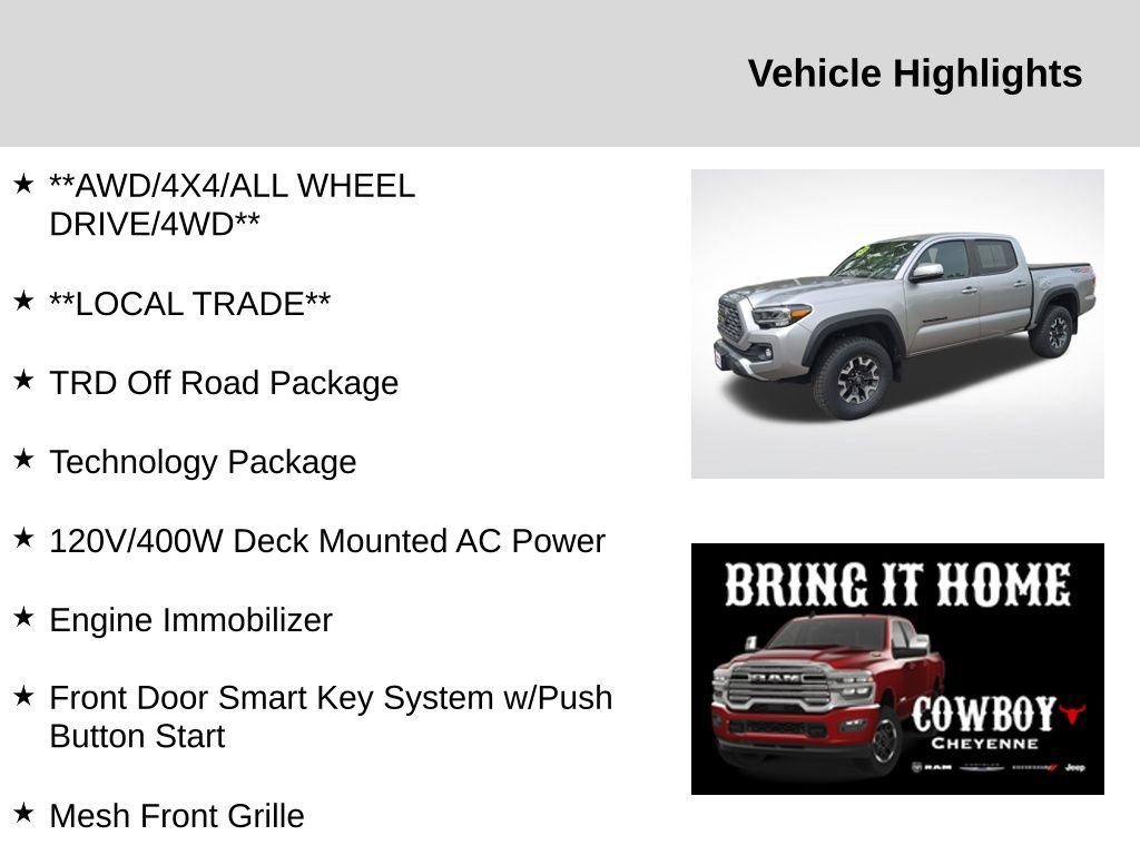 Used 2023 Toyota Tacoma TRD Off-Road w/ Technology Package AWD/4WD video 2