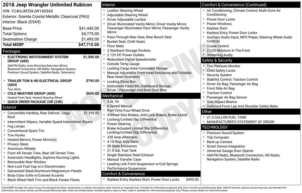 Used 2018 Jeep Wrangler Unlimited Rubicon image 29