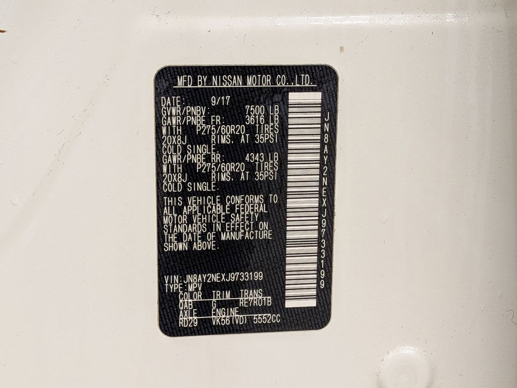 Used 2018 Nissan Armada Platinum w/ Captain Seat Package image 40