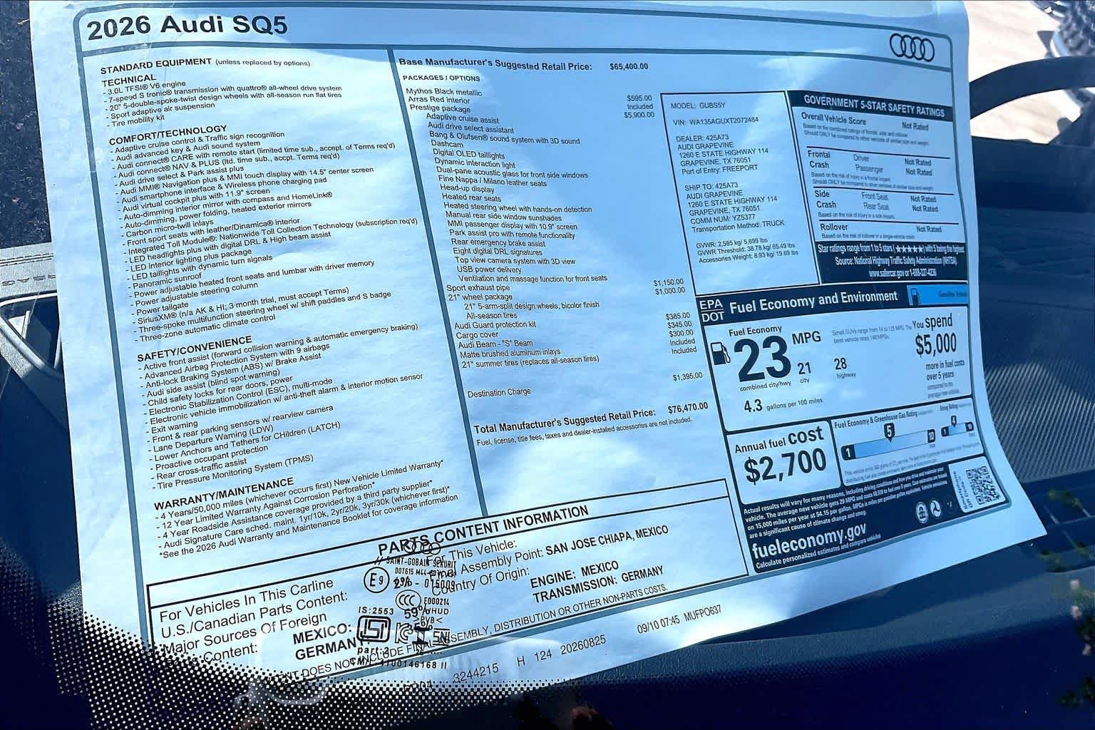 New 2026 Audi SQ5 Prestige AWD/4WD image 19