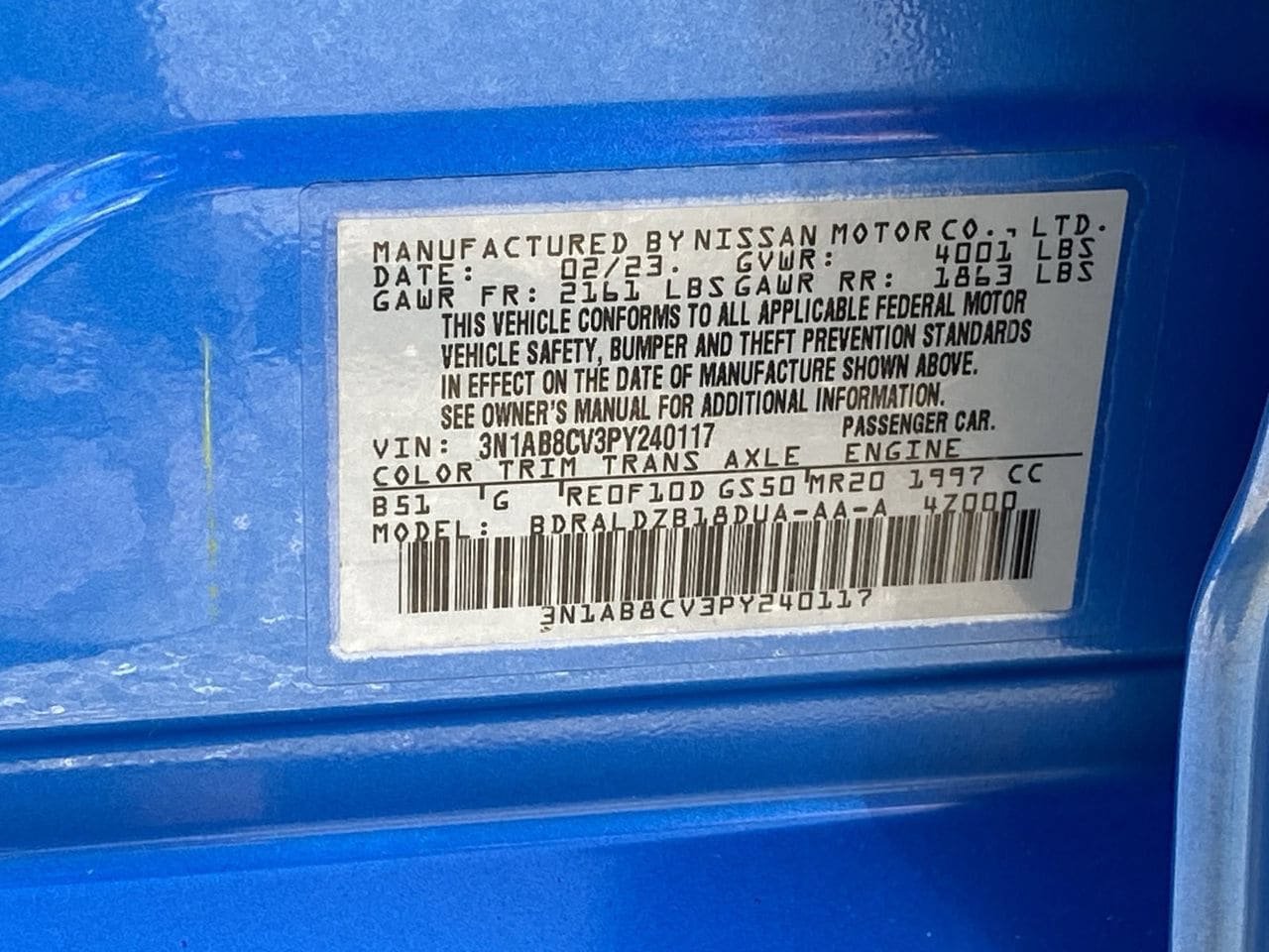 Certified 2023 Nissan Sentra SV FWD image 34