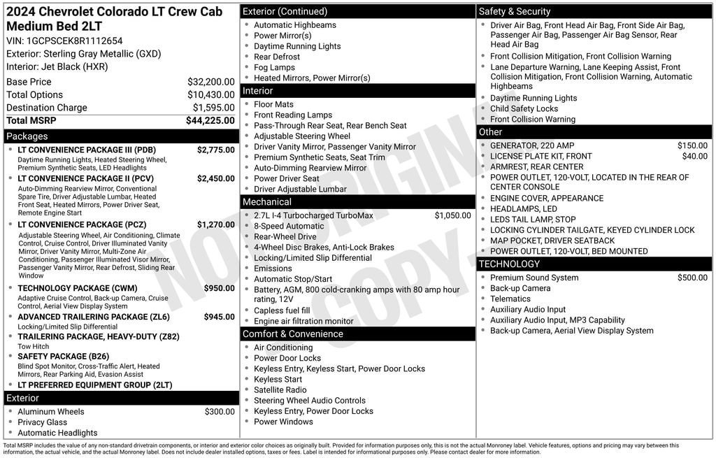 Used 2024 Chevrolet Colorado LT w/ LT Convenience Package III RWD image 2