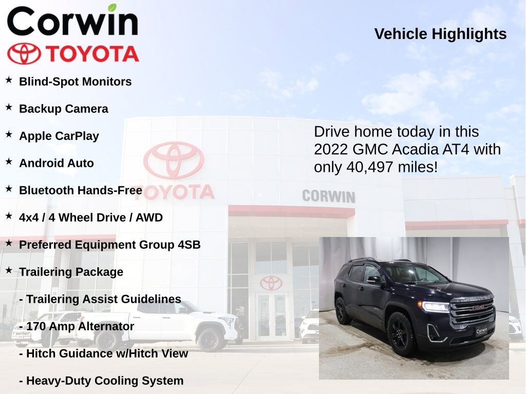 Used 2022 GMC Acadia AT4 w/ GMC Pro Grade Package image 6