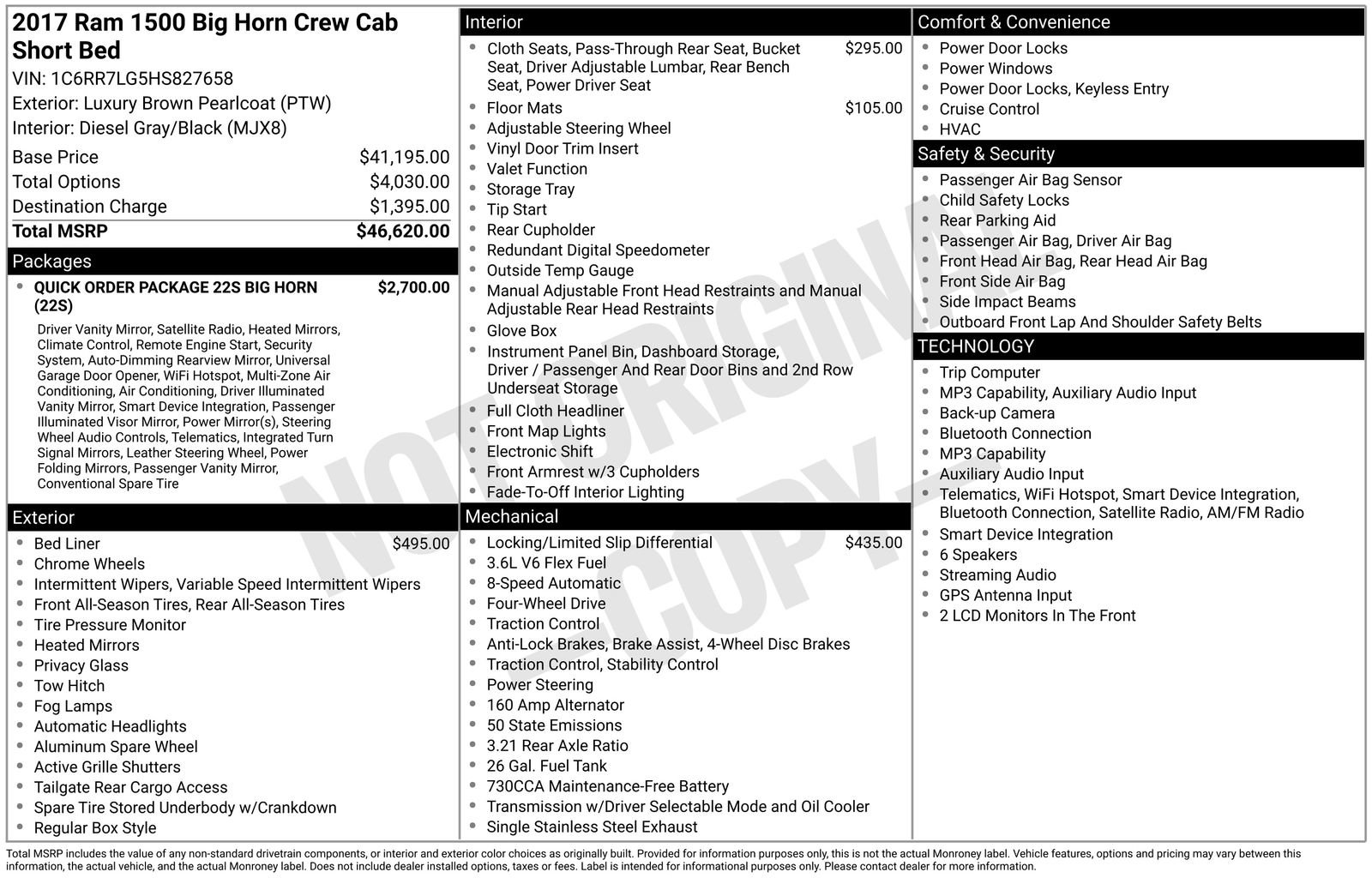 Certified 2017 RAM 1500 Big Horn AWD/4WD image 31