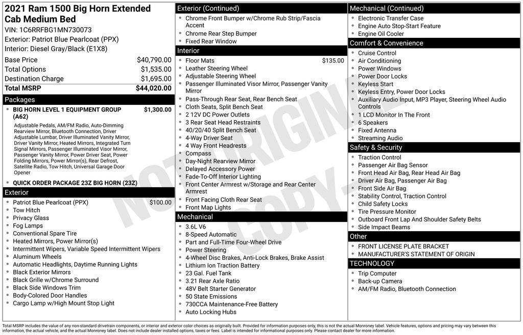 Used 2021 RAM 1500 Big Horn image 6