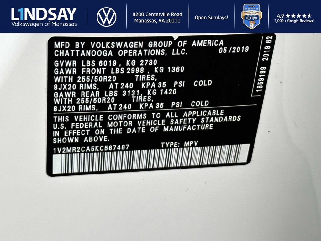 Used 2019 Volkswagen Atlas SEL image 25