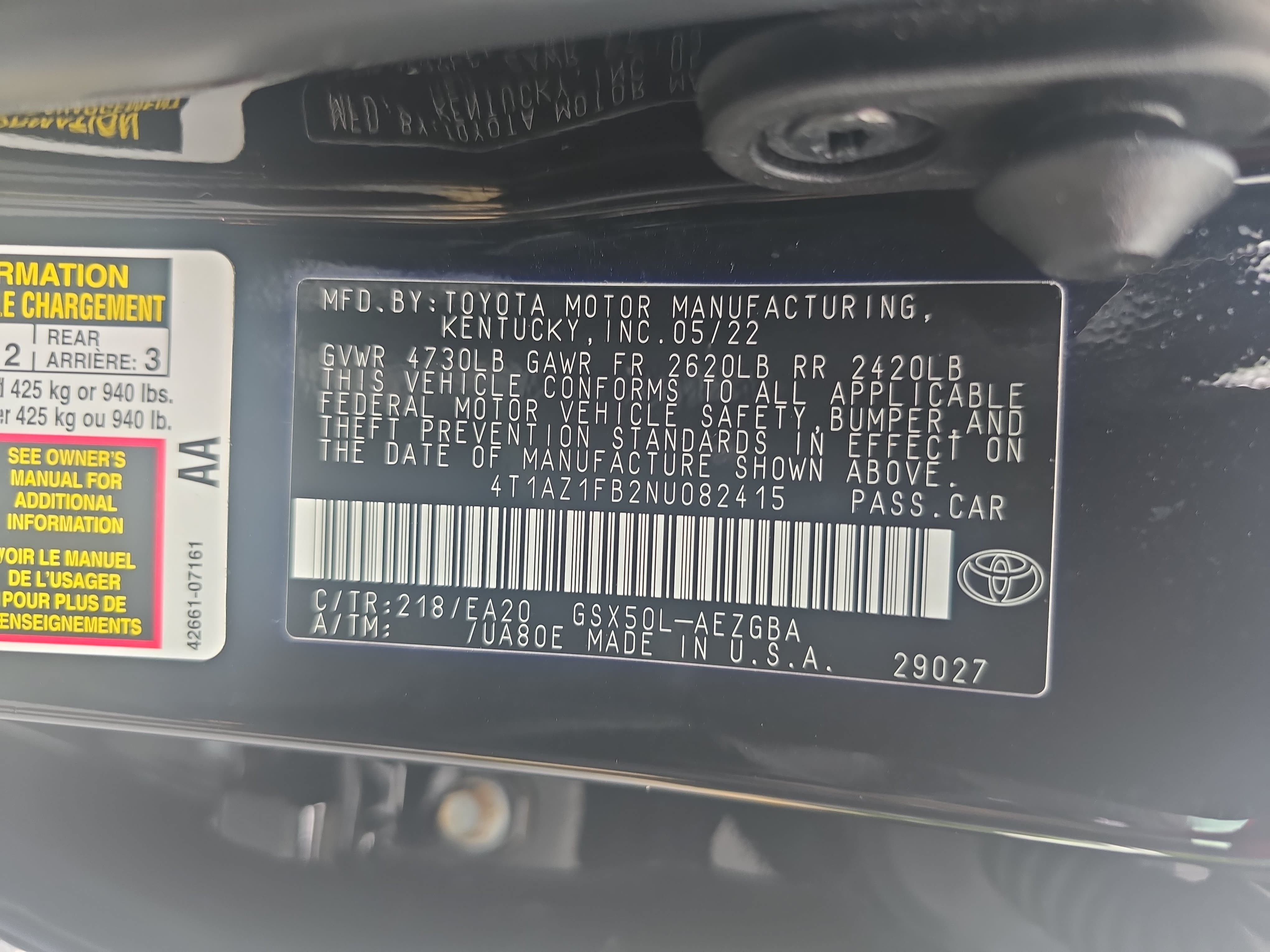 Used 2022 Toyota Avalon XLE w/ Moonroof Package FWD image 35