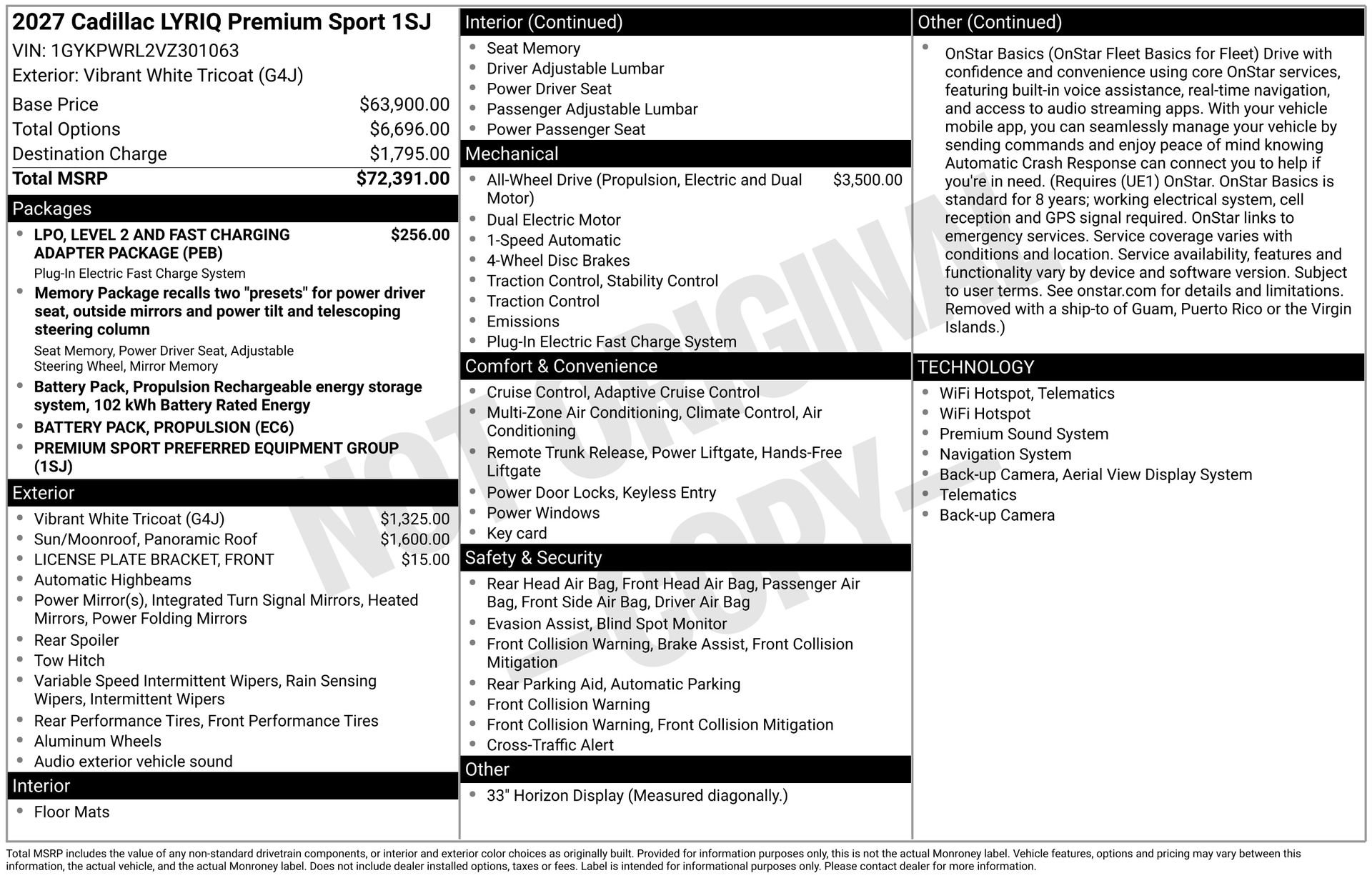 New 2027 Cadillac Lyriq Premium Sport AWD/4WD image 38
