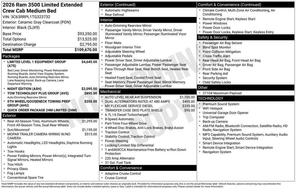 New 2026 RAM 3500 Limited AWD/4WD image 26